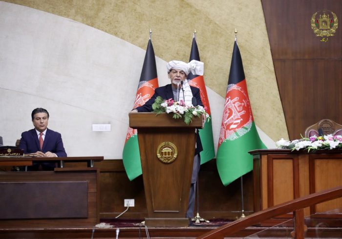 رییس جمهور در مجلس: طالبان به فکر فتح اند؛ مجلس از مذاکرات حمایت کند
