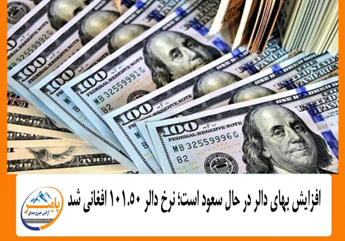 افزایش بهای دالر در حال سعود است؛ نرخ دالر ۱۰۱.۵۰ افغانی شد