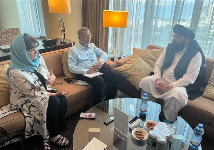 دیدار نماینده دبیرکل سازمان ملل با رئیس دفتر سیاسی طالبان