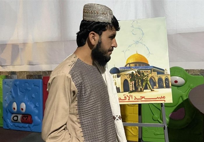 هنرمندان قندهار و اعلام حمایت از مردم فلسطین به روایت تصویر