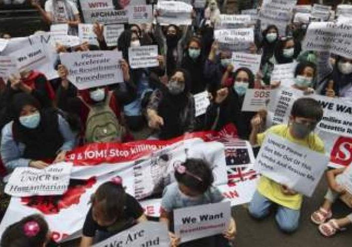 اعتراض مهاجران افغانستانی در اندونیزیا و پاکستان