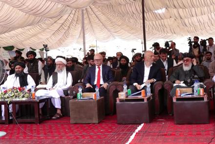 ملا عبدالغنی برادر در مراسم گشایش بخش دوم بند کجکی: افغانستان با کمک کشورهای خارجی آباد نمی‌شود