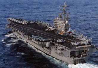 حضور کشتی طیاره بردار رونالد ریگان آمریکا، در منطقه تایوان