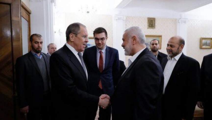 دیدار هیئت حماس به سرپرستی اسماعیل هنیه با وزیر خارجه روسیه