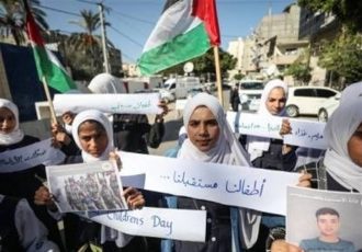 درخواست مردم غزه برای حمایت بین‌المللی از کودکان فلسطین در مقابل صهیونیست‌ها