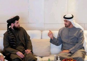 دیدار ملا یعقوب با رییس دولت امارات متحده عربی