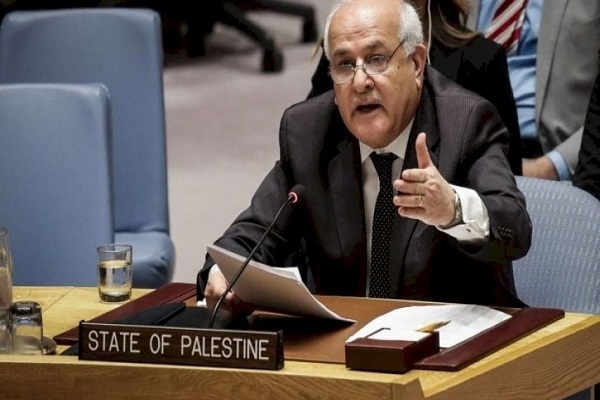 تاکید نماینده دائم فلسطین در سازمان ملل به ضرورت حمایت بین‌المللی از ملت فلسطین