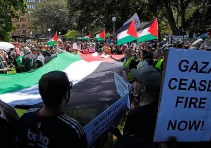 تجمع هزاران حامی فلسطین در سیدنی آسترالیا