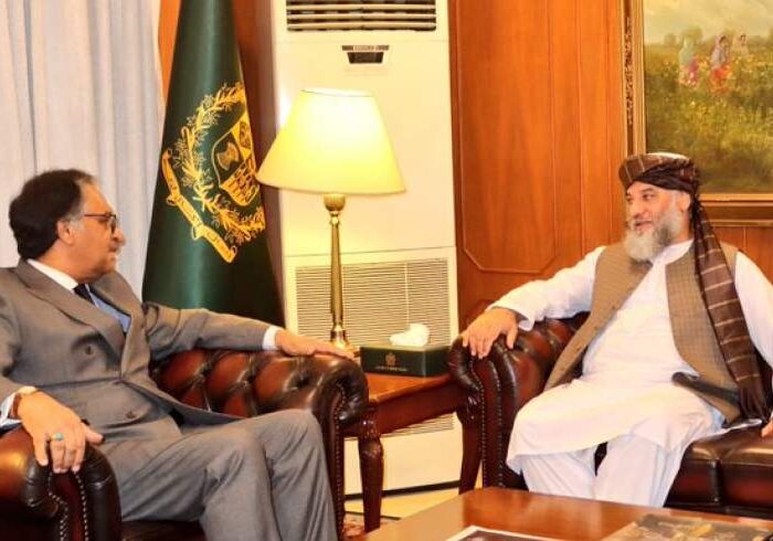 سرپرست وزارت صنعت و تجارت طالبان با وزیر خارجه پاکستان دیدار کرد