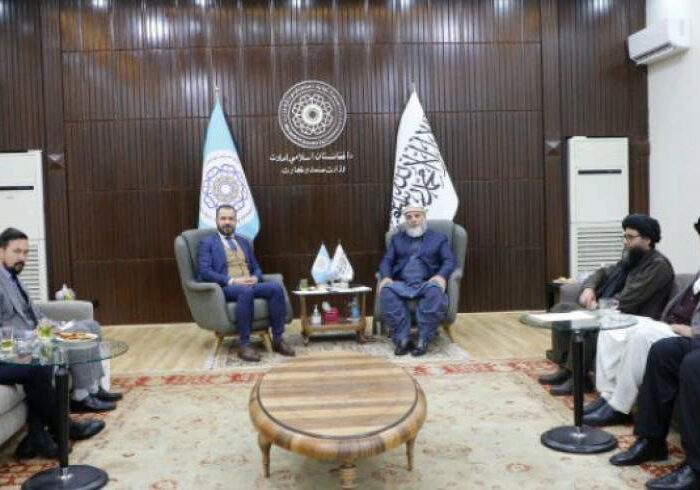 سرپرست وزارت صنعت گروه طالبان با سرپرست سفارت ترکیه دیدار کرد