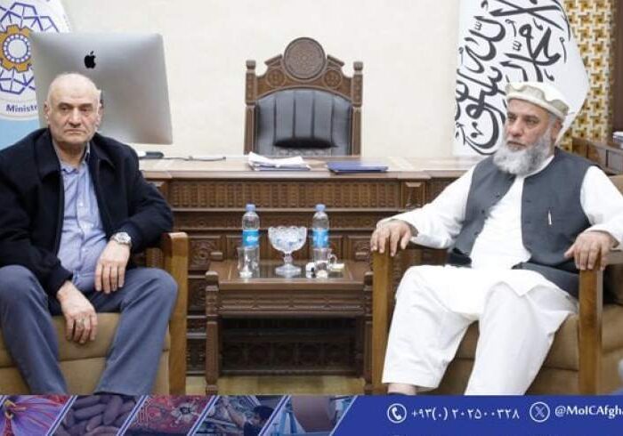 دیدار سرپرست وزارت صنعت گروه طالبان با رئیس شرکت امی اوغلو