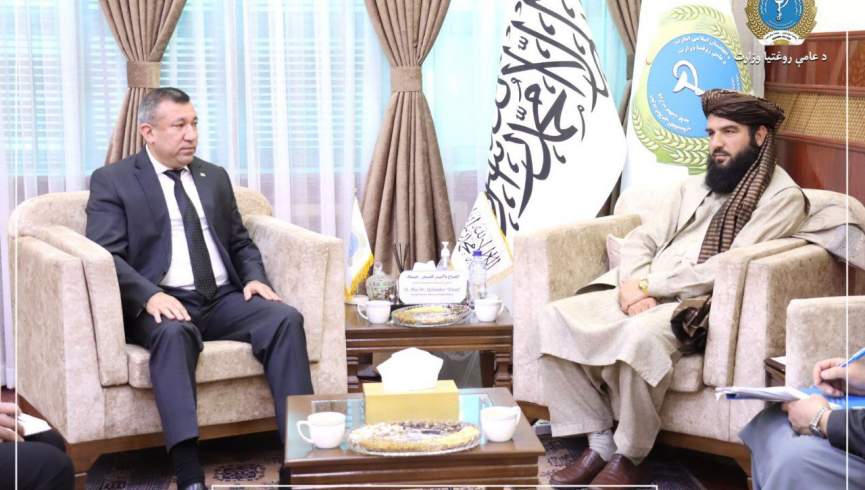 دیدار سرپرست وزارت صحت عامه طالبان با سفیر ترکمنستان