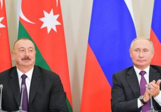 دیدار رئیس آذربایجان با پوتین رئیس جمهور روسیه در مسکو