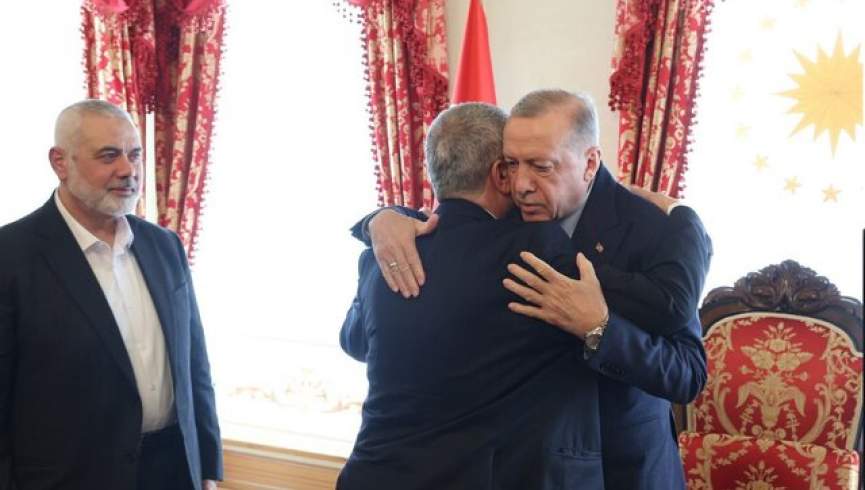 دیدار رئیس دفتر سیاسی جنبش حماس با رئیس جمهور ترکیه