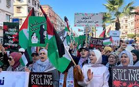 تظاهرات سراسری مردم مراکش علیه رژیم اسرائیل