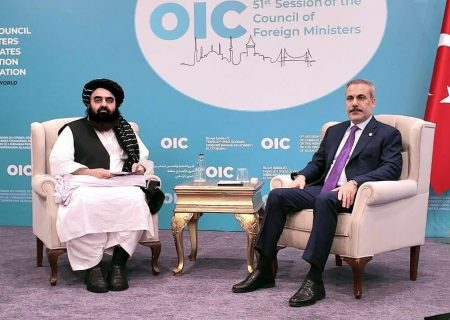 سرپرست وزارت خارجه طالبان با وزیر امور خارجه‌ ترکیه در استانبول دیدار کرد