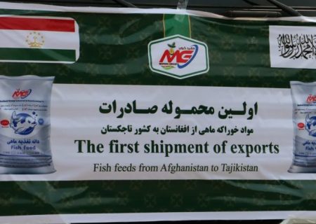 برای نخستین‌ بار ۵۰ تُن دانه خوراک ماهی از ولایت بلخ به کشور تاجیکستان صادر شد