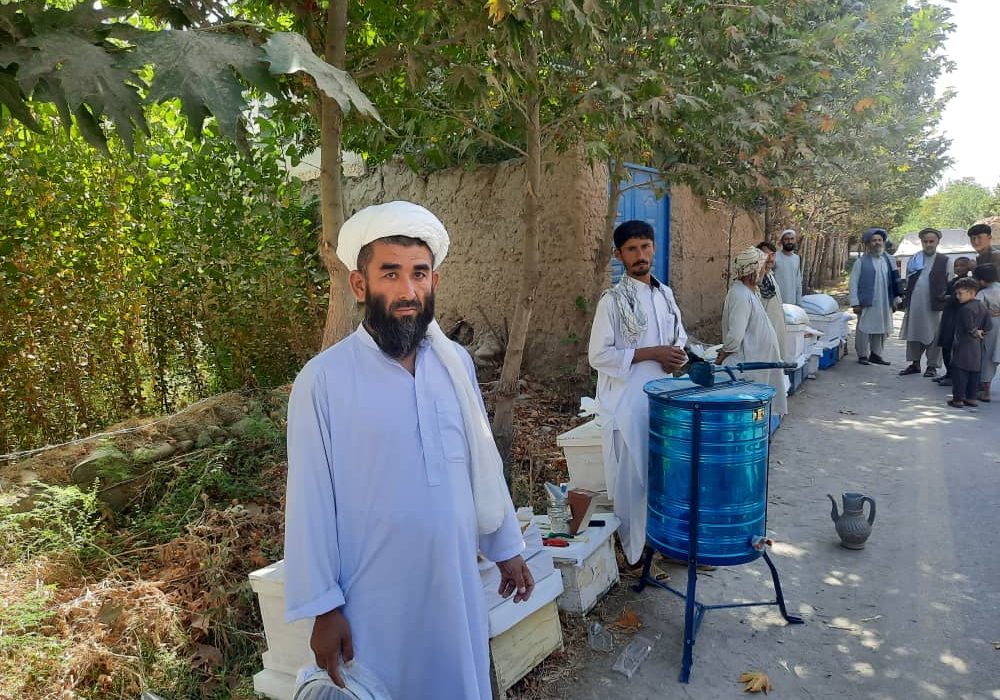 توزیع زنبور عسل و وسایل زنبورداری توسط موسسه میشن ایست به چند خانوادهی نیازمند ولسوالی بنگی ولایت تخار