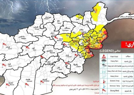 احتمال بارندگی شدید و سیلاب در ۱۷ ولایت افغانستان؛ هشدار به ساکنان مناطق آسیب‌پذیر