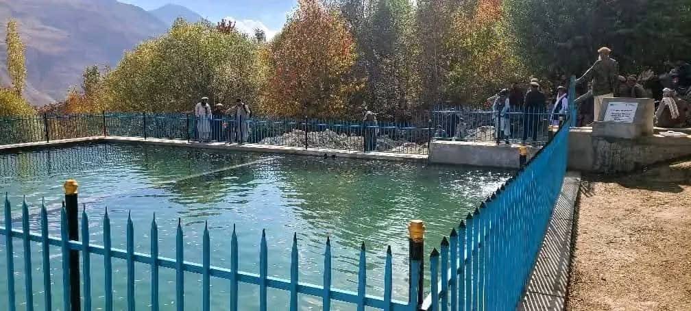 افتتاح و بهرهبرداری از ذخیره آب زراعتی در قریهٔ رخشان ولسوالی وردوج ولایت بدخشان