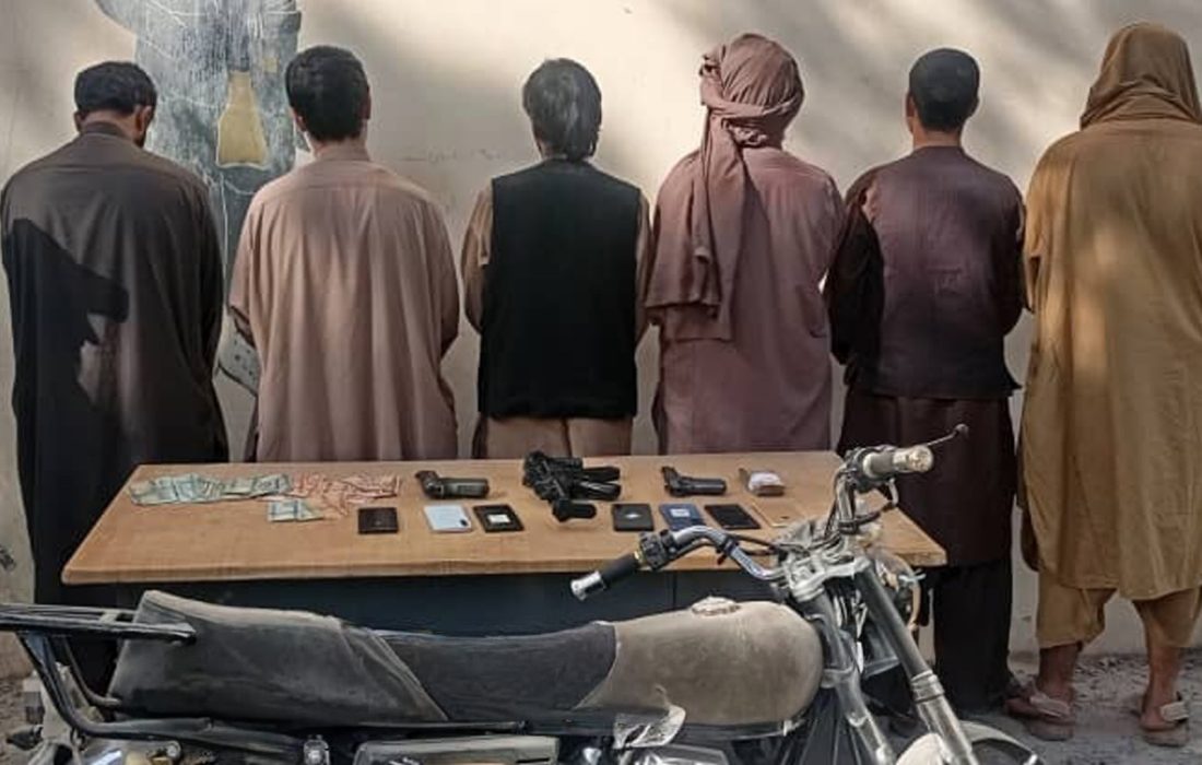 بازداشت شش عضو باند سارقین مسلح در ولسوالی انجیل هرات
