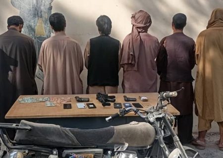 بازداشت شش عضو باند سارقین مسلح در ولسوالی انجیل هرات