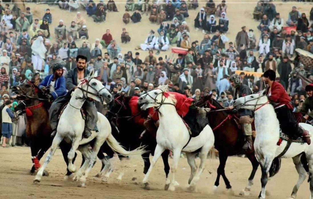 مسابقات بزکشی با شرکت ۹۰ پهلوان در ولایت بغلان برگزار شد 