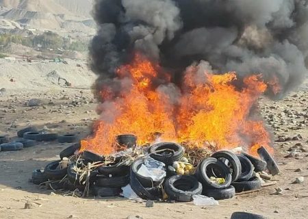 بیش از یک تُن مواد مخدر در تخار به آتش کشیده شد   