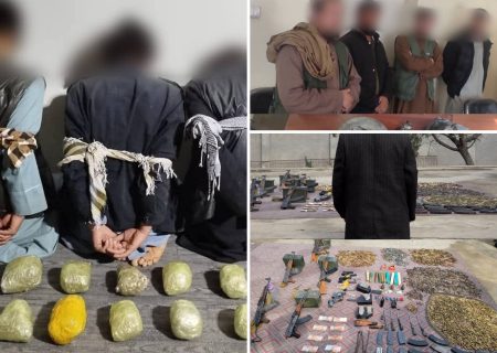 بازداشت ۸ نفر در ولایت تخار به اتهام نگهداری سلاح غیرقانونی و قاچاق مواد مخدر