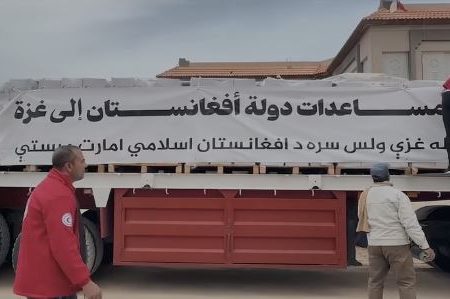 ارسال ۵۳۰ تُن کمک بشردوستانه از سوی طالبان به نوار غزه
