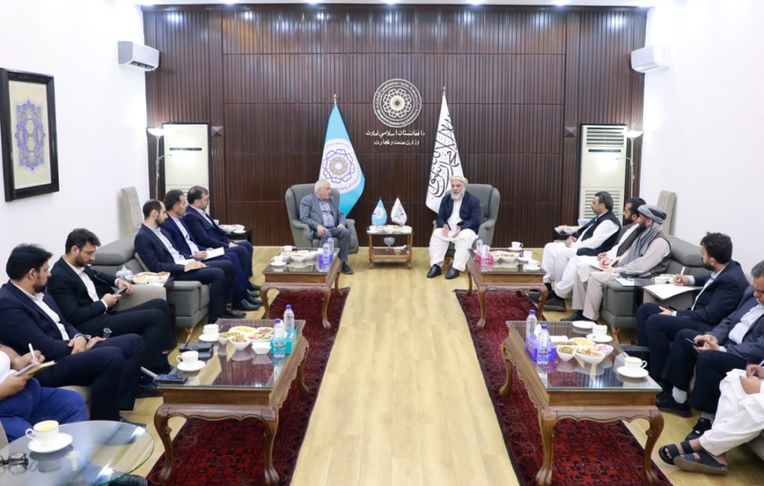 طالبان و هیئت جمهوری اسلامی ایران درباره گسترش همکاریهای تجاری و سرمایهگذاری گفتگو کردند