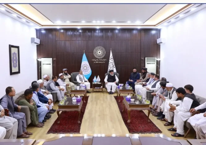 وزیر صنعت و معدن طالبان بر حمایت از صنعت قالین افغانستان تأکید کرد
