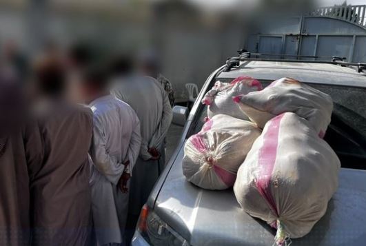 بازداشت شش نفر در تخار؛ ۱۹۷ کیلوگرام تریاک پیش از انتقال ضبط شد