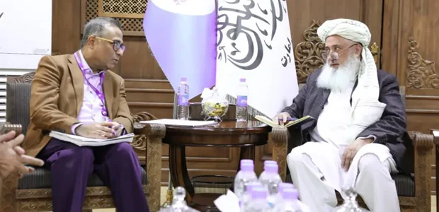 دیدار وزیر اقتصاد و نماینده سازمان ملل درباره توسعه زیربناهای افغانستان